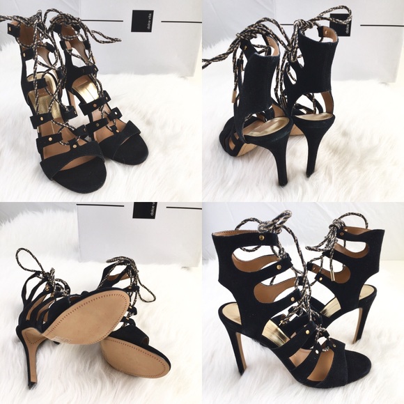 Dolce Vita | black suede gladiator laceup heels - Picture 6 of 6